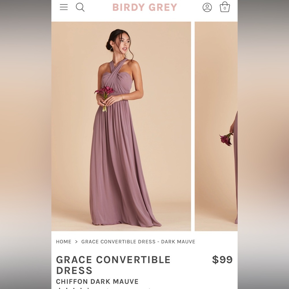 Birdy Grey Grace Convertible Dress - Dark Mauve
